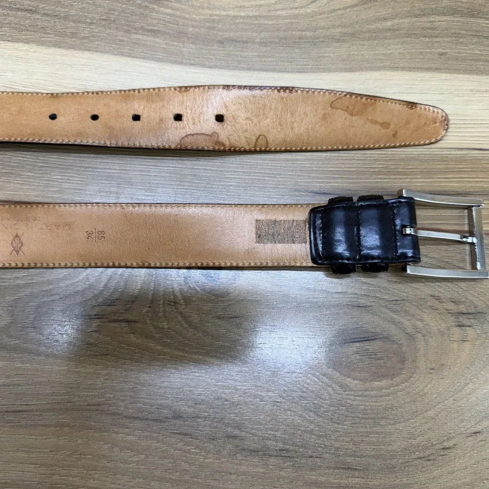 Martin Dingman Mens Belt Size 34/85 Black Genuine Coachman Leather